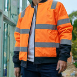Taped Hi Vis Bomber Jacket with Padded Lining